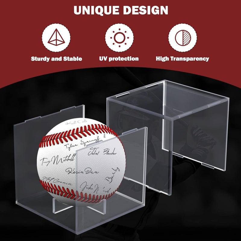 Leffis Baseball Display Case, Baseball Holder Display Case, Acrylic UV Protected Baseball Case for Display, for Autographed Baseball - Image 5